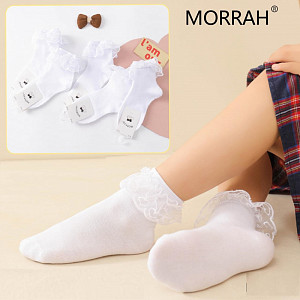 Белые нарядные носки для девочки MORRAH